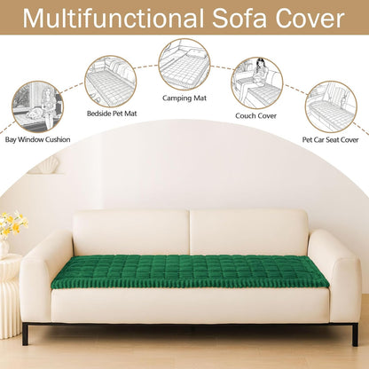 Couch Cover for Dogs, Washable Non Slip Plush Flannel Sofa Protector | Thick Flannel, Anti-Slip Backing, Pet Hair & Scratch Protection, Fits Sofa & Loveseat (27.6" x 59") - Colors B