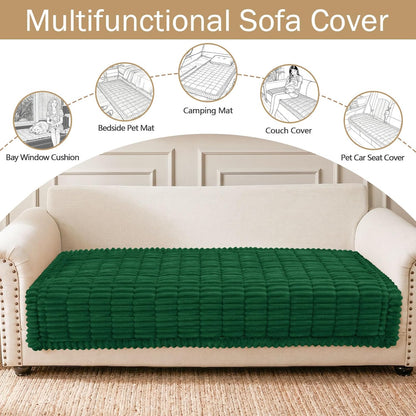Couch Cover for Dogs, Washable Non Slip Plush Flannel Sofa Protector | Thick Flannel, Anti-Slip Backing, Pet Hair & Scratch Protection, Fits Sofa & Loveseat (27.6" x 59") - Colors B