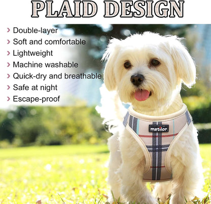 Dog Harness Step-in Breathable Puppy Cat Vest, Medium, Blue