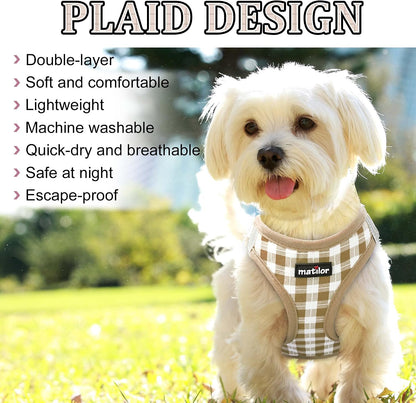 Dog Harness Step-in Breathable Puppy Cat Vest, Medium, Blue