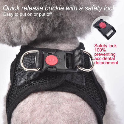 Dog Harness Step-in Breathable Puppy Cat Vest, Medium, Blue