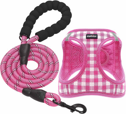 Dog Harness Step-in Breathable Puppy Cat Vest, Medium, Blue