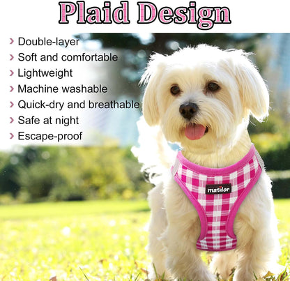 Dog Harness Step-in Breathable Puppy Cat Vest, Medium, Blue
