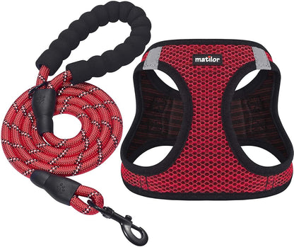 Dog Harness Step-in Breathable Puppy Cat Vest, Medium, Blue