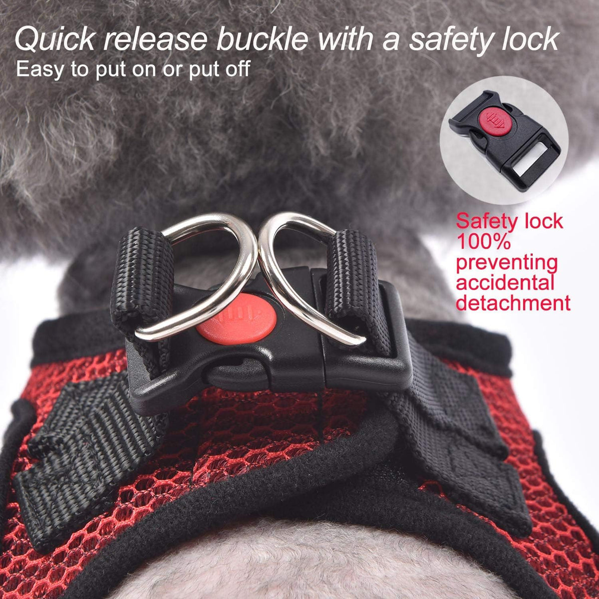 Dog Harness Step-in Breathable Puppy Cat Vest, Medium, Blue