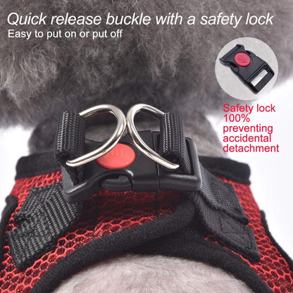 Dog Harness Step-in Breathable Puppy Cat Vest, Medium, Blue