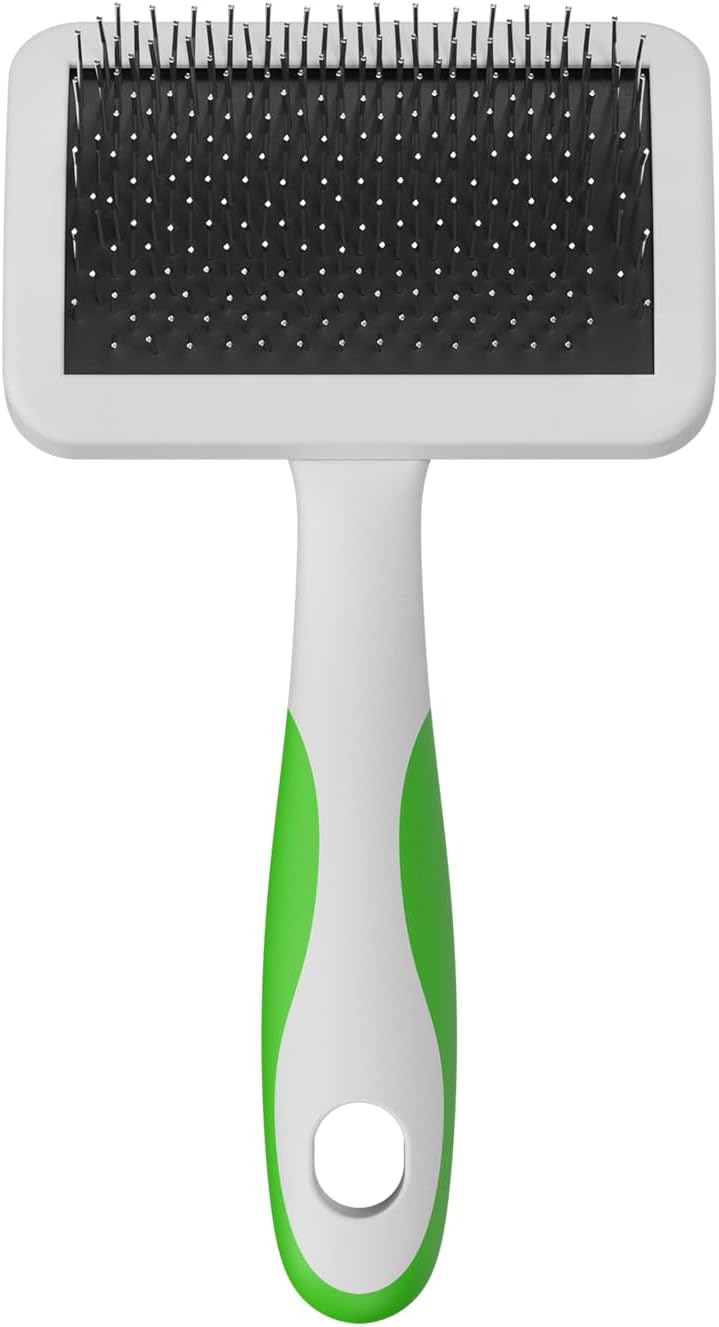 68565 Stainless-Steel Slicker Brush, Medium, Green