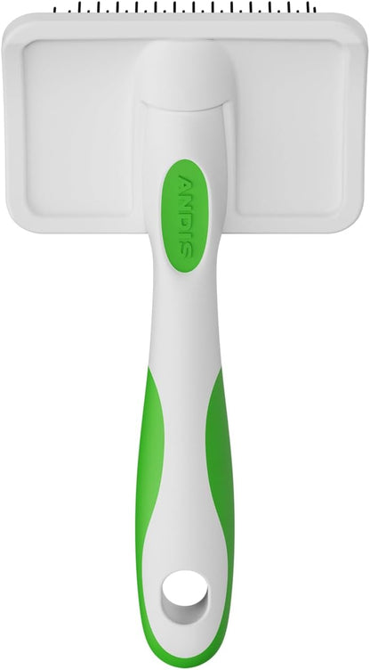 68565 Stainless-Steel Slicker Brush, Medium, Green