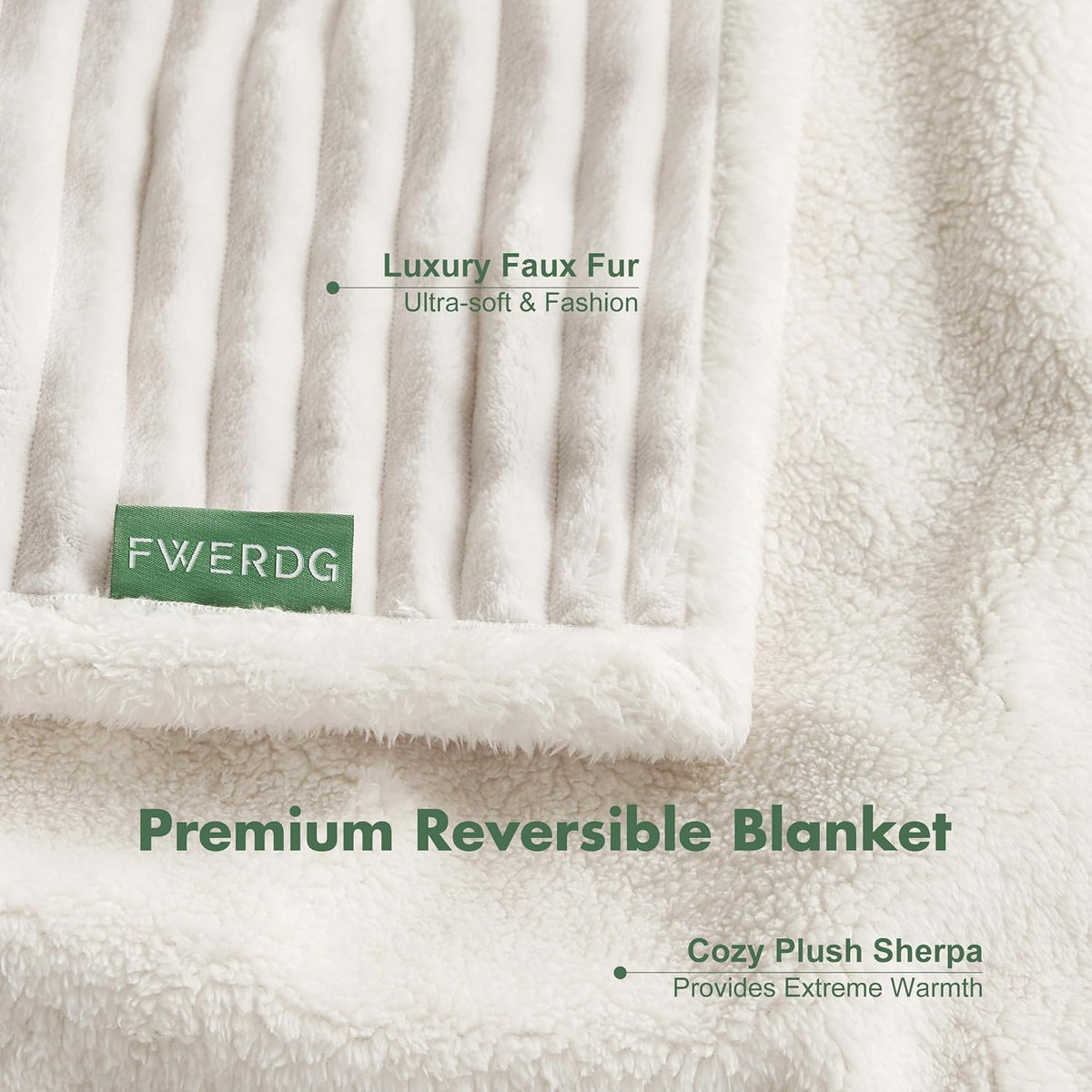 Waterproof Dog Blanket for Couch - Washable Medium Pet Blanket for Furniture Protector, Cozy Fleece Calming Dog Crate Blankets for Indoors & Outdoors, Cream, 30"x40"