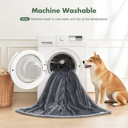 Waterproof Dog Blanket for Couch - Washable Medium Pet Blanket for Furniture Protector, Cozy Fleece Calming Dog Crate Blankets for Indoors & Outdoors, Cream, 30"x40"