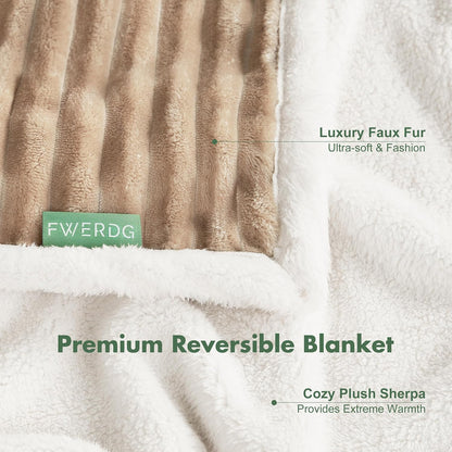 Waterproof Dog Blanket for Couch - Washable Medium Pet Blanket for Furniture Protector, Cozy Fleece Calming Dog Crate Blankets for Indoors & Outdoors, Cream, 30"x40"