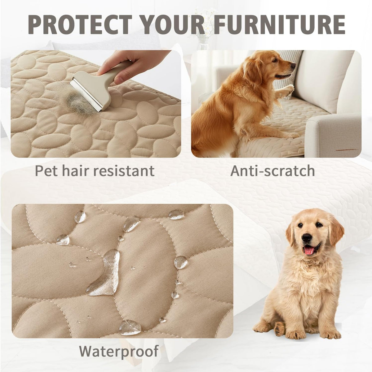 Pet Bed Cover Dog Bed Blanket for Sofa and Furniture Waterproof New Pattern Design (30x70 Inch, Dark Grey)