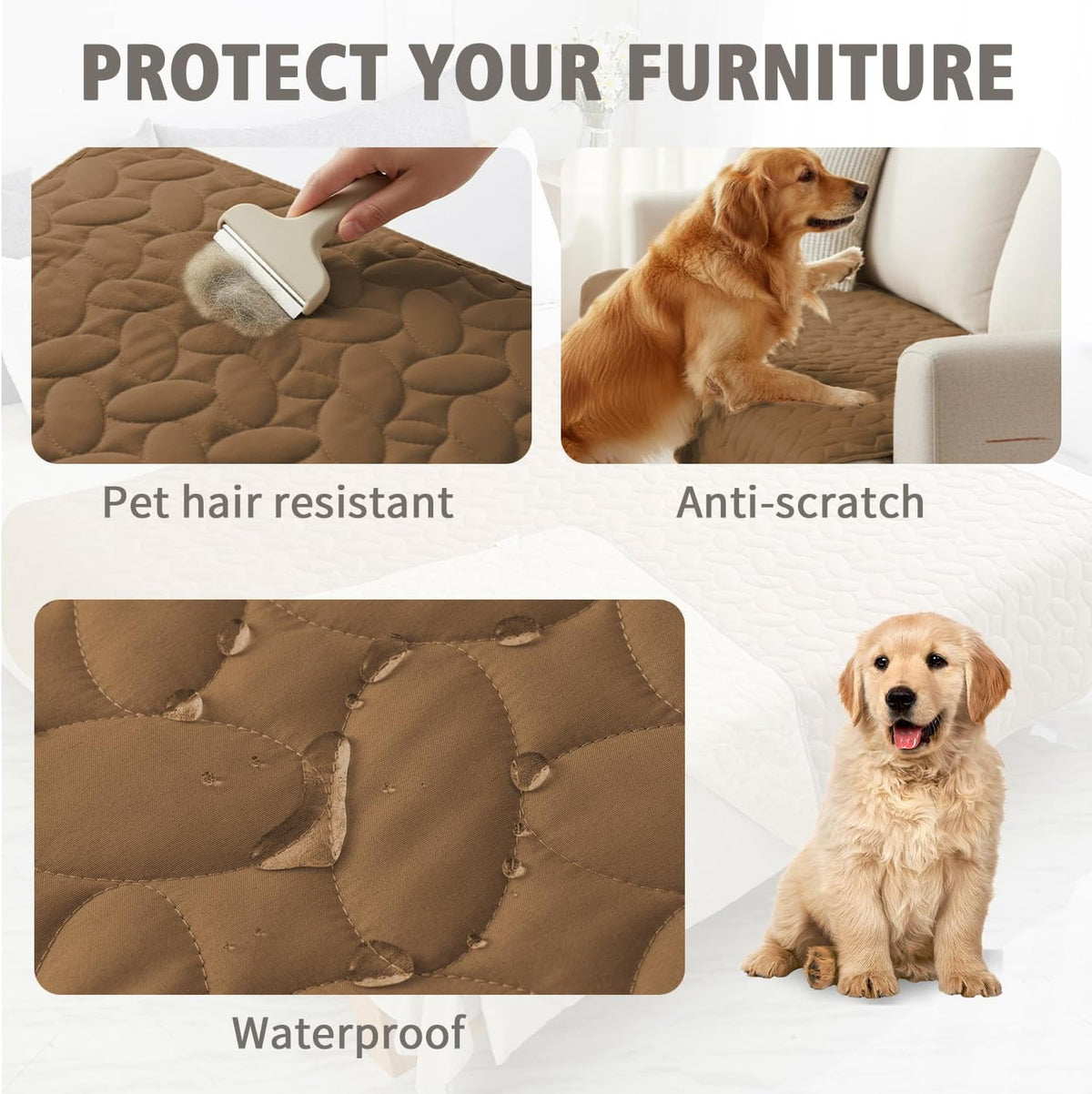 Pet Bed Cover Dog Bed Blanket for Sofa and Furniture Waterproof New Pattern Design (30x70 Inch, Dark Grey)