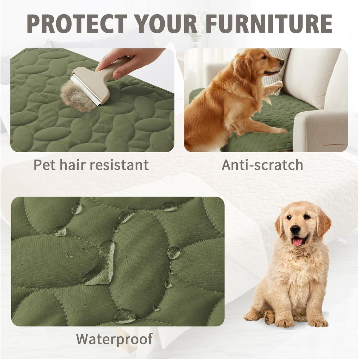 Pet Bed Cover Dog Bed Blanket for Sofa and Furniture Waterproof New Pattern Design (30x70 Inch, Dark Grey)