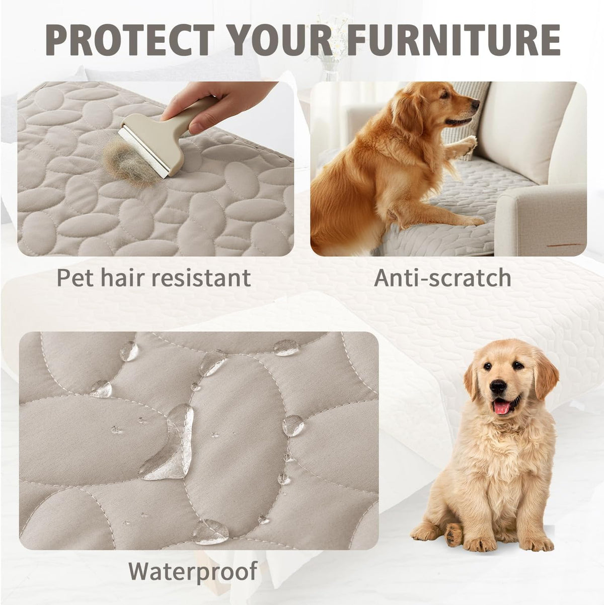 Pet Bed Cover Dog Bed Blanket for Sofa and Furniture Waterproof New Pattern Design (30x70 Inch, Dark Grey)
