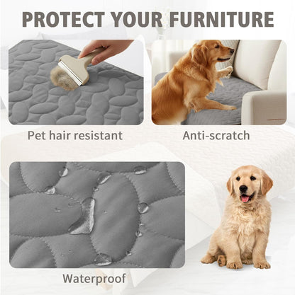 Pet Bed Cover Dog Bed Blanket for Sofa and Furniture Waterproof New Pattern Design (30x70 Inch, Dark Grey)