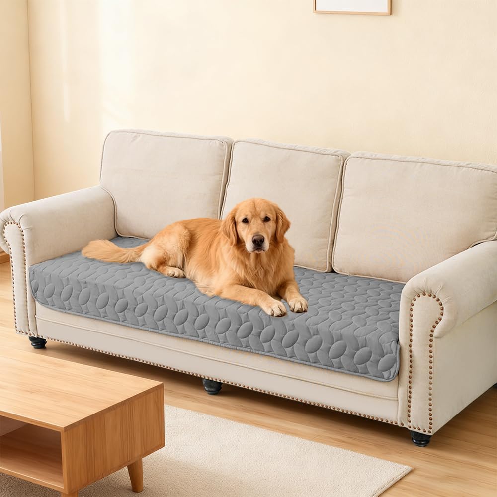 Pet Bed Cover Dog Bed Blanket for Sofa and Furniture Waterproof New Pattern Design (30x70 Inch, Dark Grey)