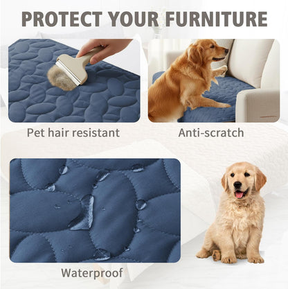 Pet Bed Cover Dog Bed Blanket for Sofa and Furniture Waterproof New Pattern Design (30x70 Inch, Dark Grey)