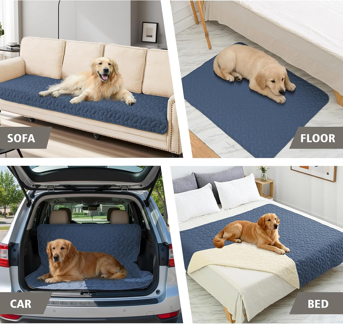 Pet Bed Cover Dog Bed Blanket for Sofa and Furniture Waterproof New Pattern Design (30x70 Inch, Dark Grey)