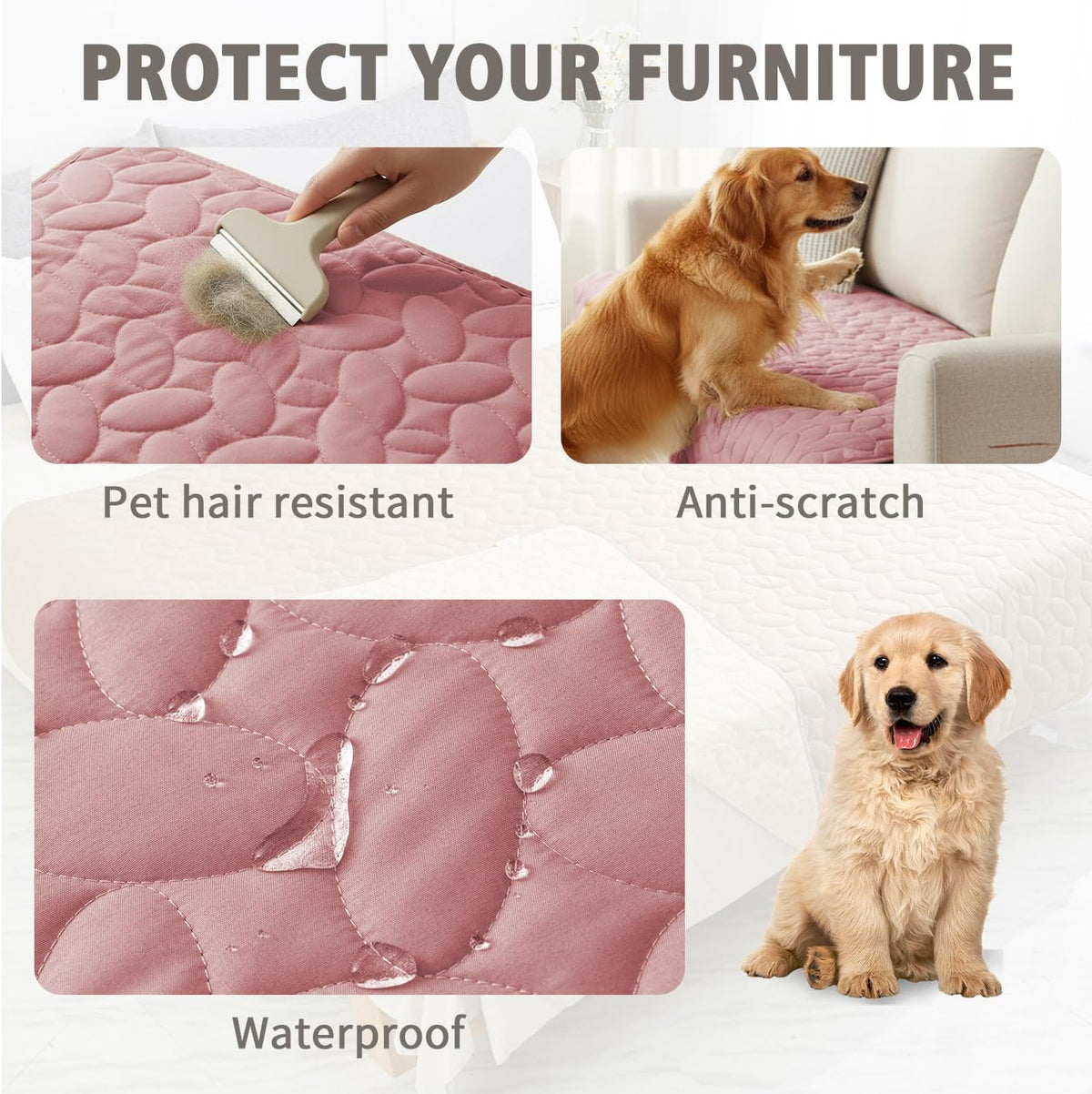 Pet Bed Cover Dog Bed Blanket for Sofa and Furniture Waterproof New Pattern Design (30x70 Inch, Dark Grey)