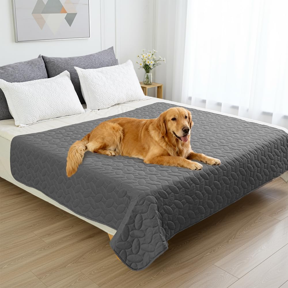 Pet Bed Cover Dog Bed Blanket for Sofa and Furniture Waterproof New Pattern Design (30x70 Inch, Dark Grey)