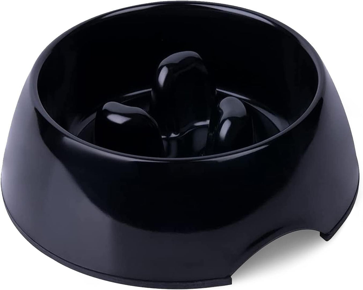 Slow Feeder Dog Bowl Cat Bowl 1/2 Cup Slow Feeding Dog Bowl for Small Medium Breed Anti Gulping Healthy Eating Interactive Bloat Stop Fun Alternative Non Slip Puzzle Dog Food Bowl, White