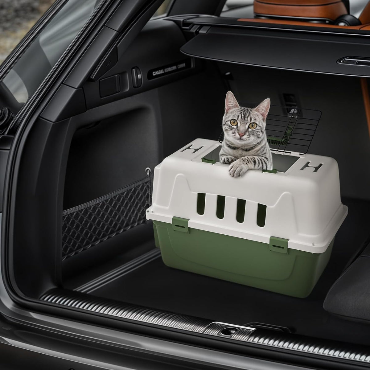 18 Inch Hard-Sided Dog Cat Carrier, Green