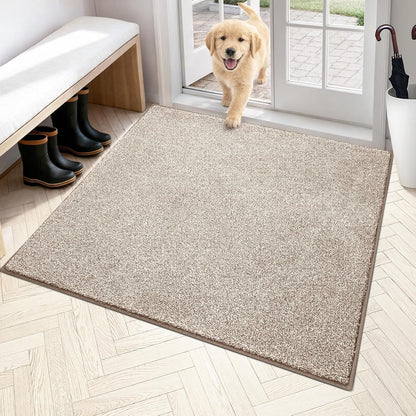 PURRUGS Dirt Trapping Door Mat 20" x 31.5", Non-Slip Machine Washable Entryway Rug, Dog Doormat, Indoor Front Door Mat, Super Absorbent Entry Rug for Muddy Shoes & Paws, Bluish Grey-Black