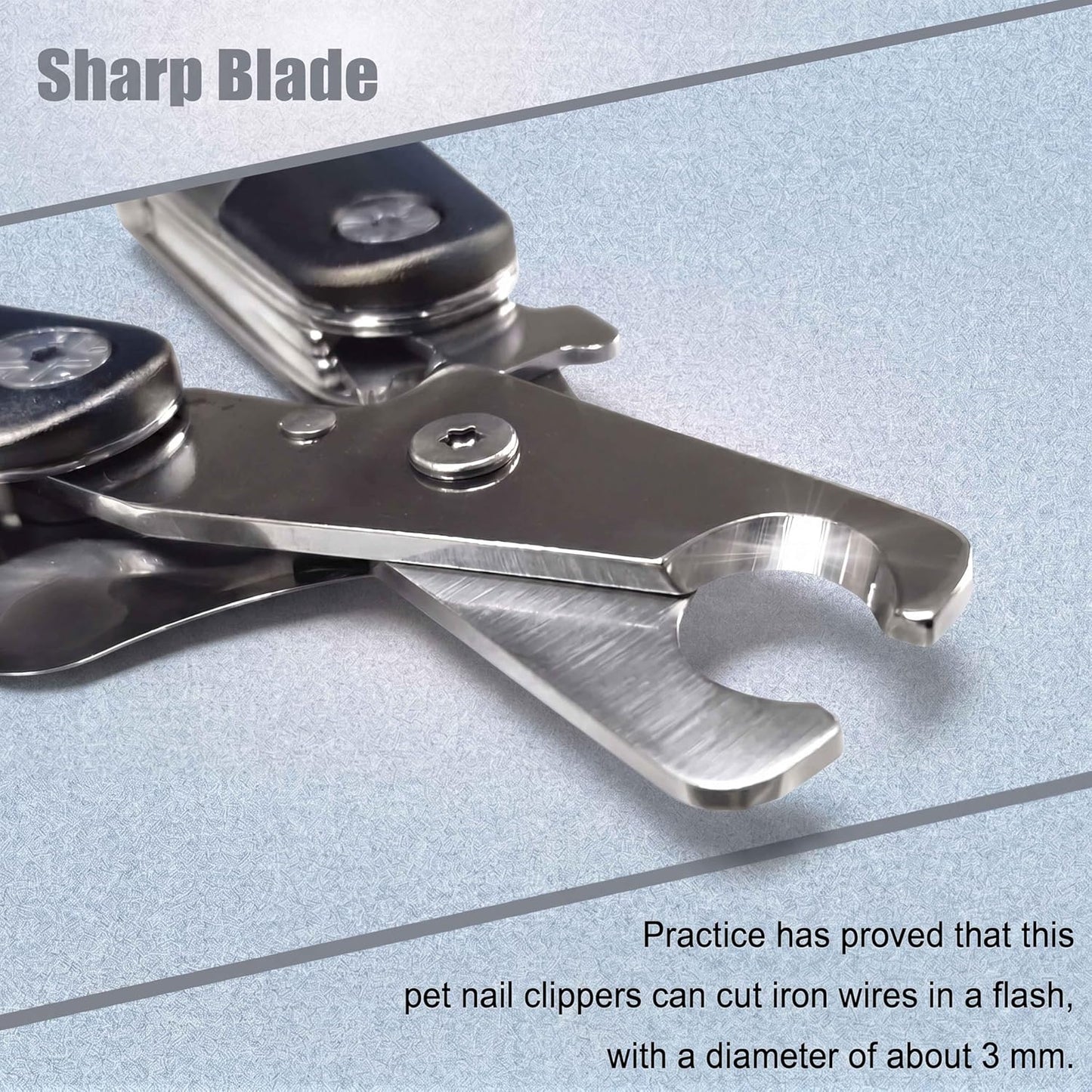 Best Dog Nail Trimmer for Anxiety Sensitive Dog, Silent Smoothest Large Dog Nail Clippers for Large Dogs with Thick Nail, 3-in-1 Build-in Comb & Nail File, Heavy Duty Professional Canine Nail Clipper