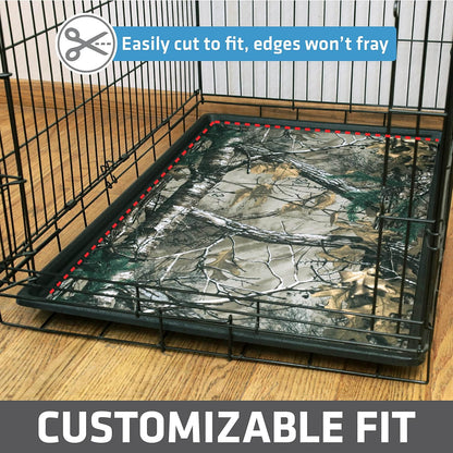 Drymate Dog Crate Mat Liner, Absorbs Urine, Waterproof, Non-Slip, Washable Puppy Pee Pad for Kennel Training - Use Under Pet Cage to Protect Floors, Thin Cut to Fit Design (USA Made) (LGrey)(29"x48")
