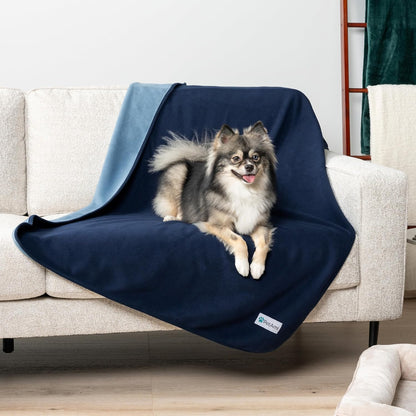 PetAmi Waterproof Dog Blanket for Medium Large Pets Dogs Cats, Pet Couch Cover Protector for Furniture, Reversible Washable Soft Fleece Cat Blanket for Bed Couch Sofa, 40x60 (Taupe/Beige)