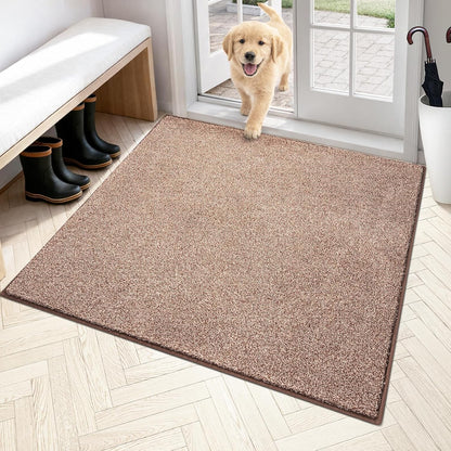 PURRUGS Dirt Trapping Door Mat 20" x 31.5", Non-Slip Machine Washable Entryway Rug, Dog Doormat, Indoor Front Door Mat, Super Absorbent Entry Rug for Muddy Shoes & Paws, Bluish Grey-Black