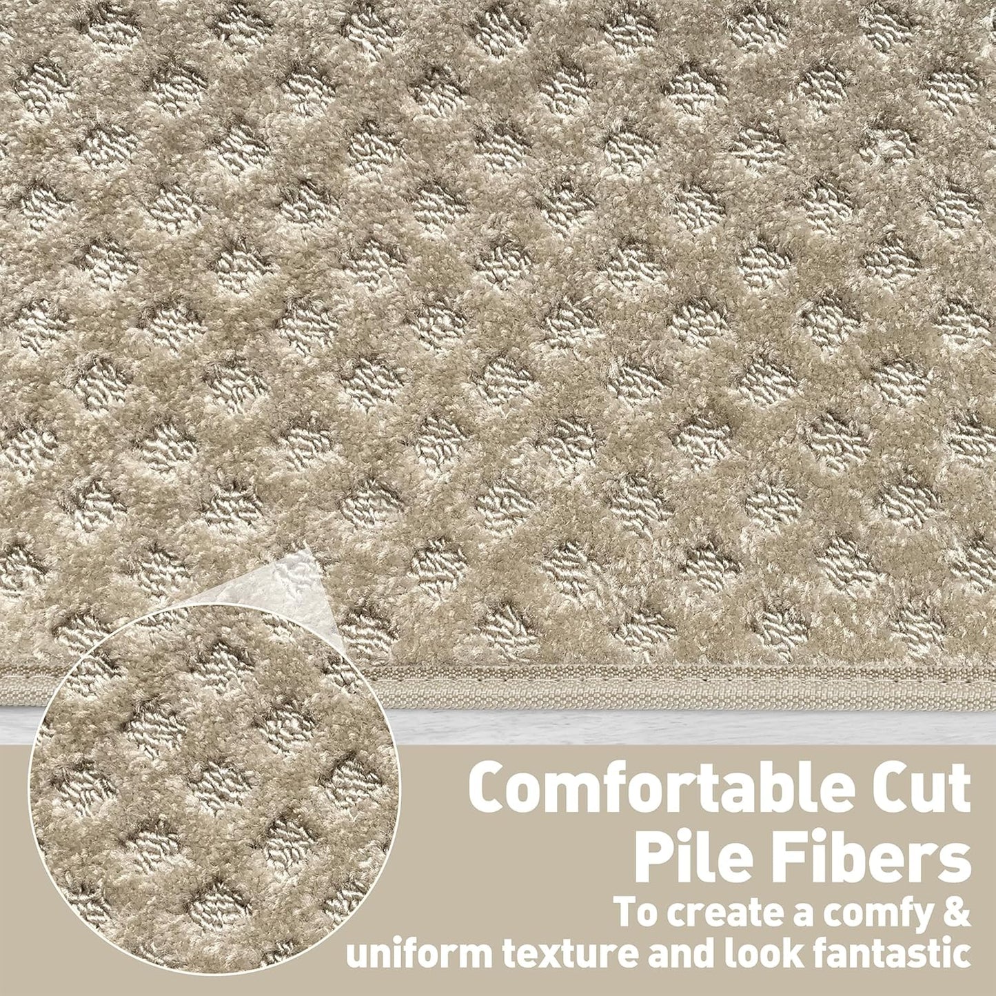 PURE ERA Bullnose Carpet Stair Treads Set Tape Free Non-Slip Indoor Stair Protectors Pet Friendly Rugs Covers Soft Skid Resistant Washable Reusable 9.5" x 30"(14 Pieces,Cream Gray)