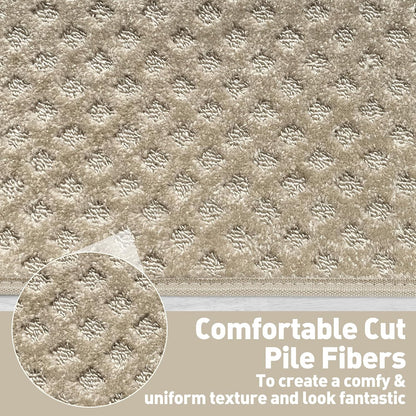 PURE ERA Bullnose Carpet Stair Treads Set Tape Free Non-Slip Indoor Stair Protectors Pet Friendly Rugs Covers Soft Skid Resistant Washable Reusable 9.5" x 30"(14 Pieces,Cream Gray)