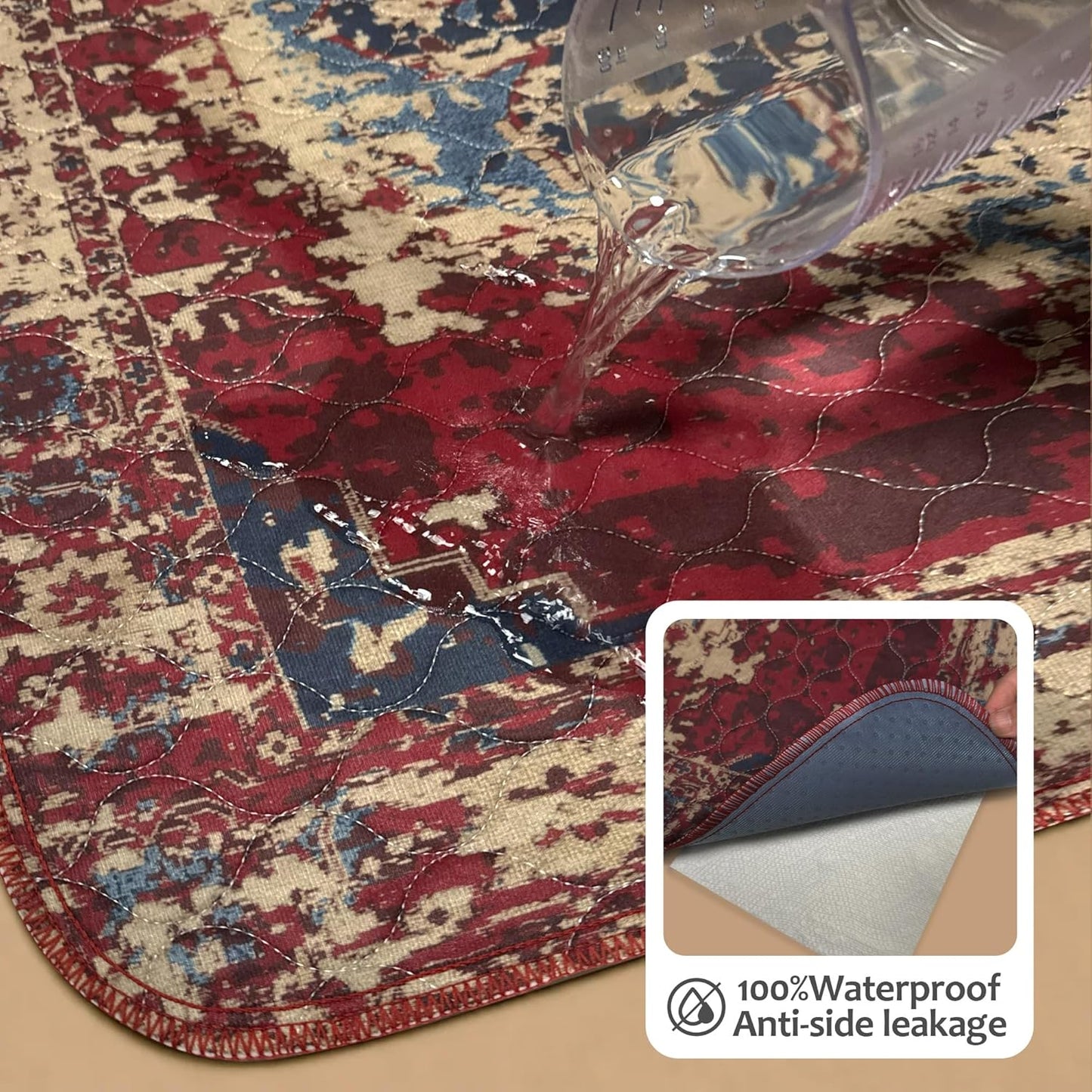 Washable Pee Pads for Dogs, Reusable Puppy Potty Training Pads, Ultra-Absorbent Thick Waterproof Leak-Proof Non-Slip Pads & Mat for Crate, Playpen, Floor, Whelping & Housebreaking , 2 Pack 18"x24"