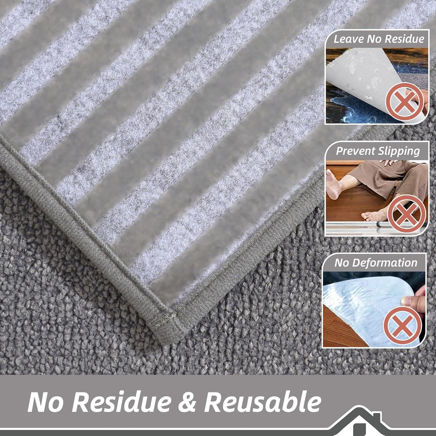 BEQHAUSE Stair Treads for Wooden Steps 28inX9in, Non Slip Carpet Stair Treads Indoor Stair Runners Machine Washable, Soft Stair Rugs Mat Surface Polyester TPE Backing, 4pcs, Charcoal