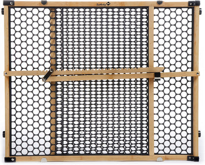 Safety 1st Bamboo Baby Gate for Doorways, No Drill Easy Install, Dog Gates, Fits 28"-42", 24" High, Bamboo and Black