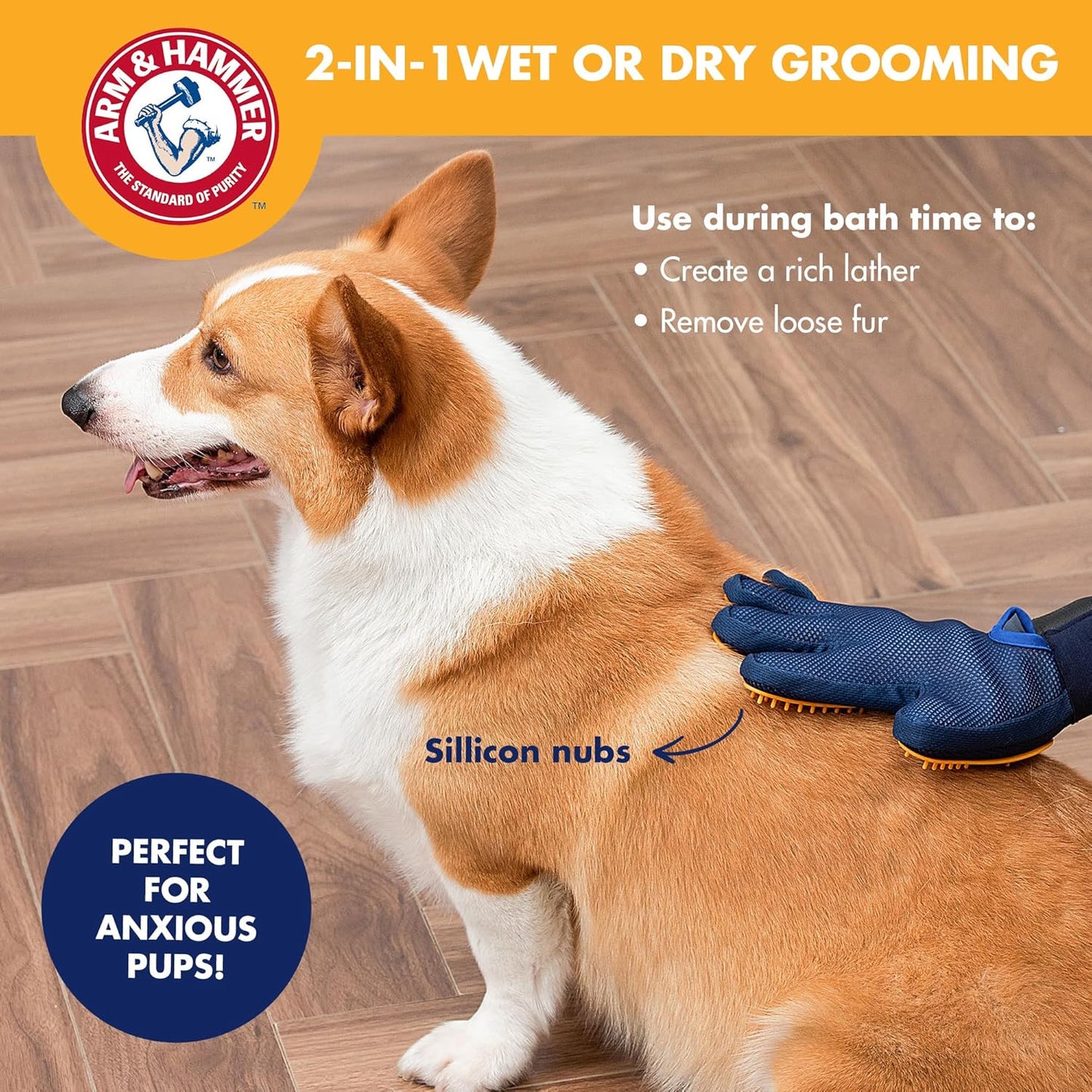 Arm & Hammer Deodorizing Dog Grooming Comb, Fragrance Transfer Technology with Baking Soda, Fine & Standard Teeth for Detangling & Flea Removal, Dematting Tool for Dogs, Sweet Apple & Rose Scent