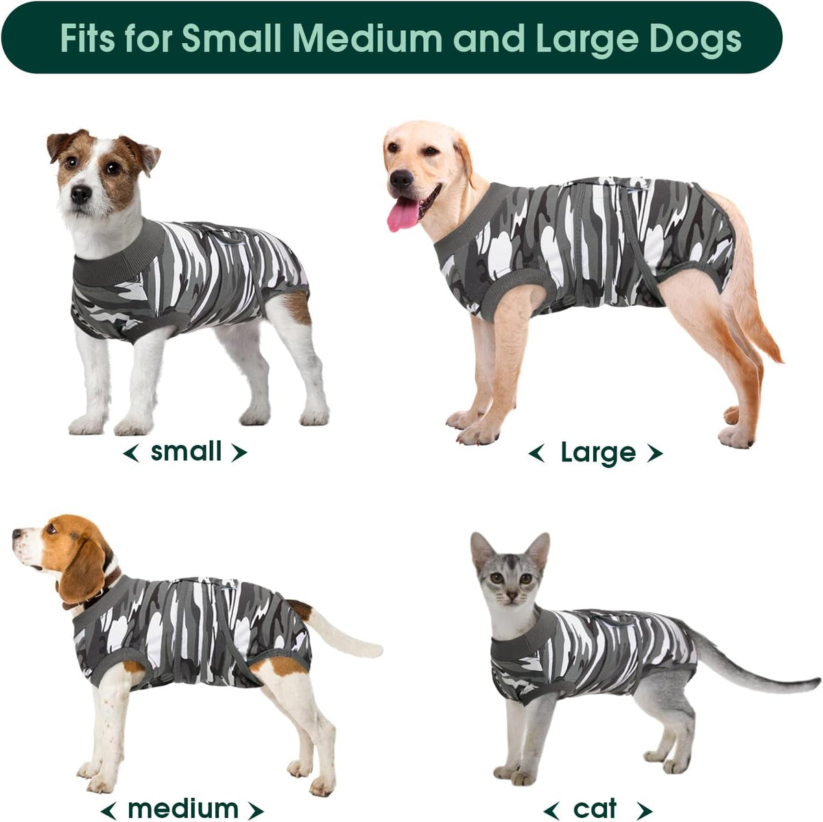Recovery Suit for Dogs Cats, Soft Dog Surgery Suit Female Male Spay