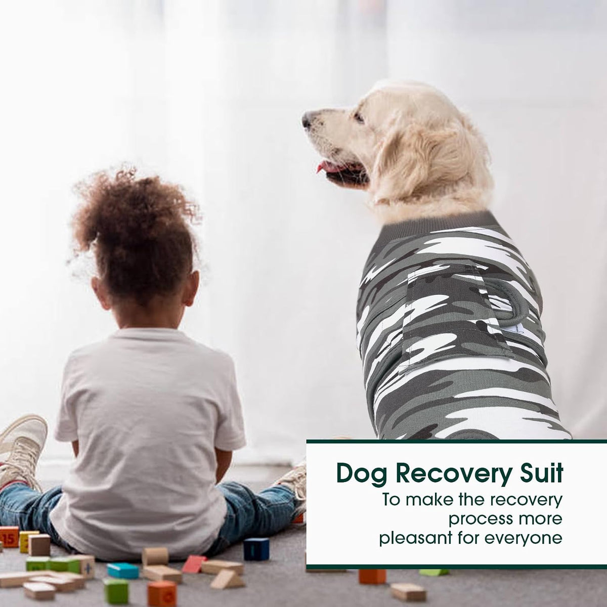 Recovery Suit for Dogs Cats, Soft Dog Surgery Suit Female Male Spay