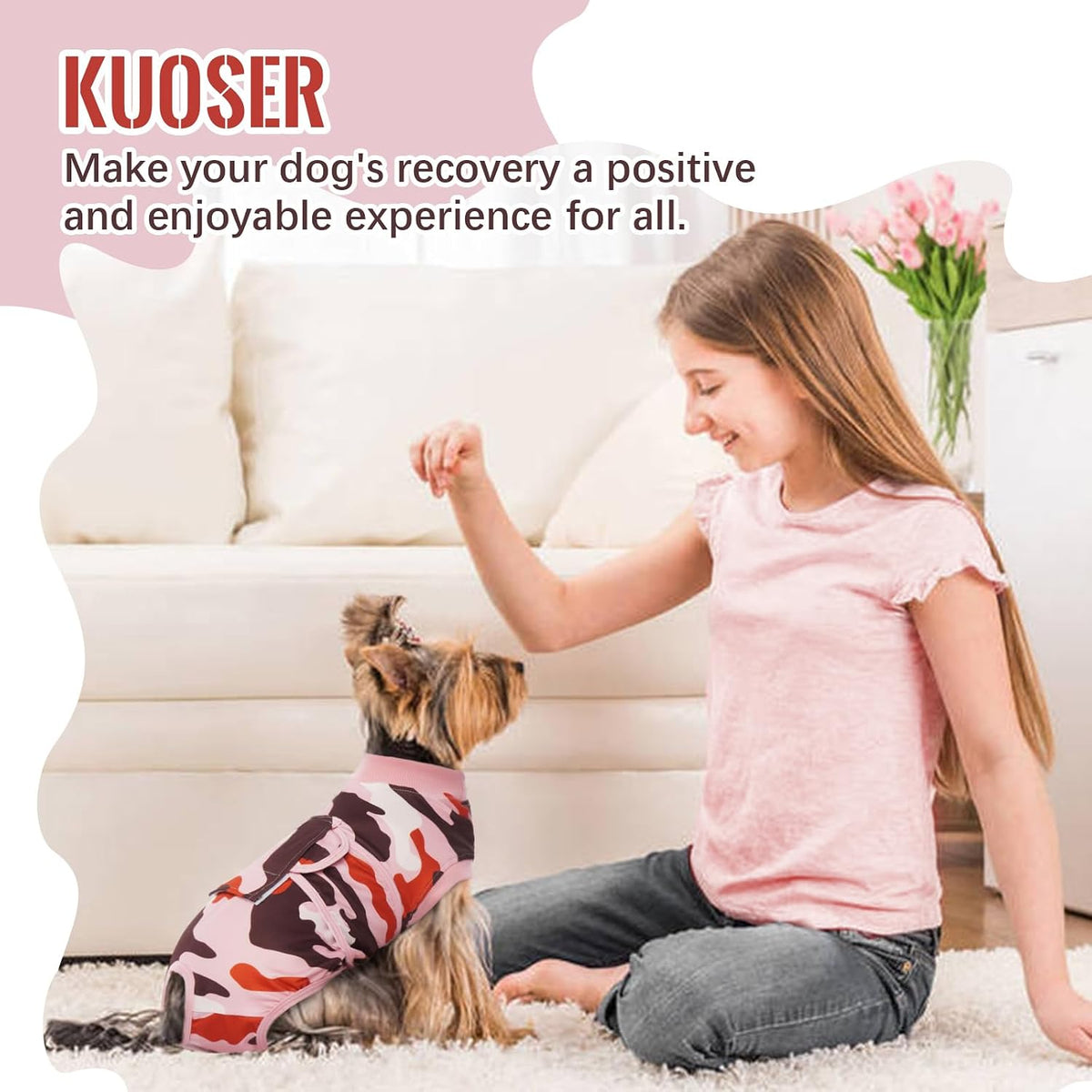 Recovery Suit for Dogs Cats, Soft Dog Surgery Suit Female Male Spay