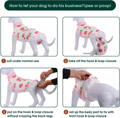 Recovery Suit for Dogs Cats, Soft Dog Surgery Suit Female Male Spay
