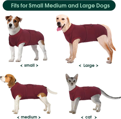 Recovery Suit for Dogs Cats, Soft Dog Surgery Suit Female Male Spay