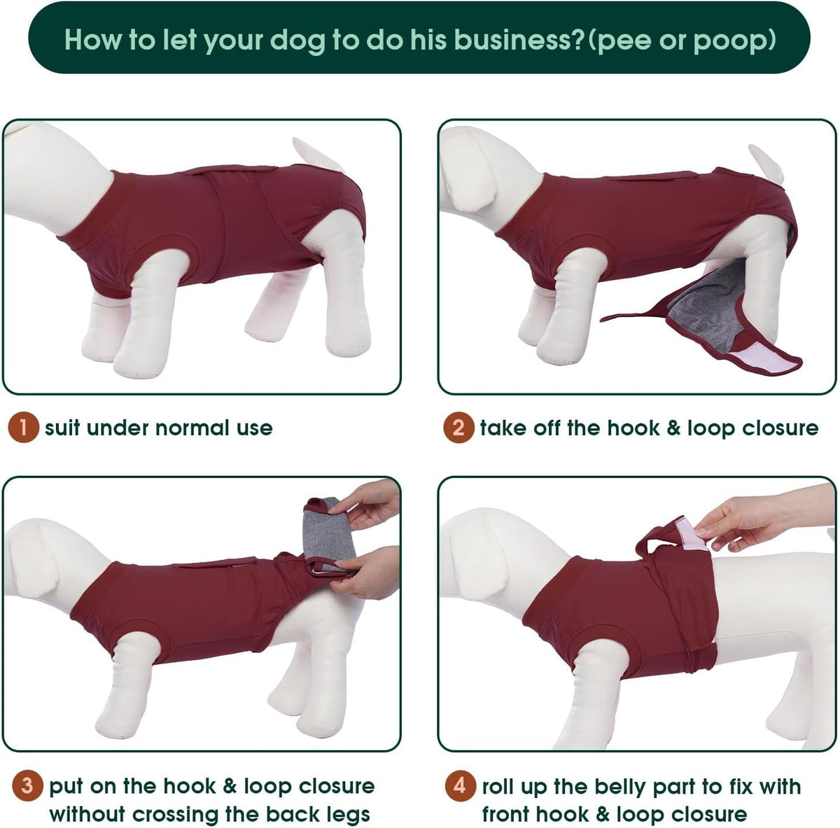 Recovery Suit for Dogs Cats, Soft Dog Surgery Suit Female Male Spay