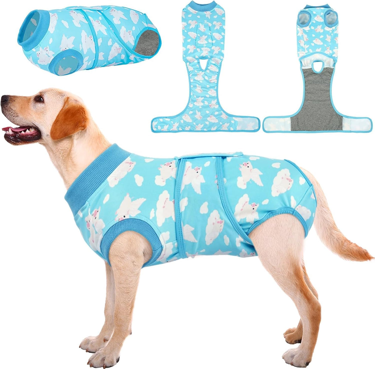 Recovery Suit for Dogs Cats, Soft Dog Surgery Suit Female Male Spay