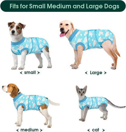 Recovery Suit for Dogs Cats, Soft Dog Surgery Suit Female Male Spay