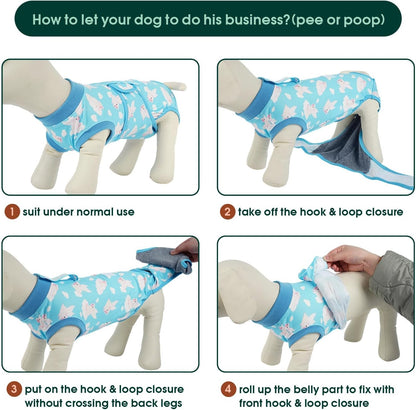 Recovery Suit for Dogs Cats, Soft Dog Surgery Suit Female Male Spay