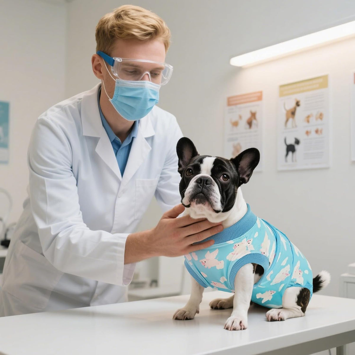 Recovery Suit for Dogs Cats, Soft Dog Surgery Suit Female Male Spay