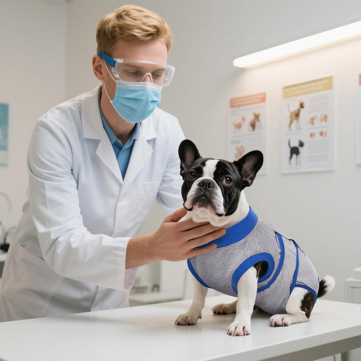 Recovery Suit for Dogs Cats, Soft Dog Surgery Suit Female Male Spay