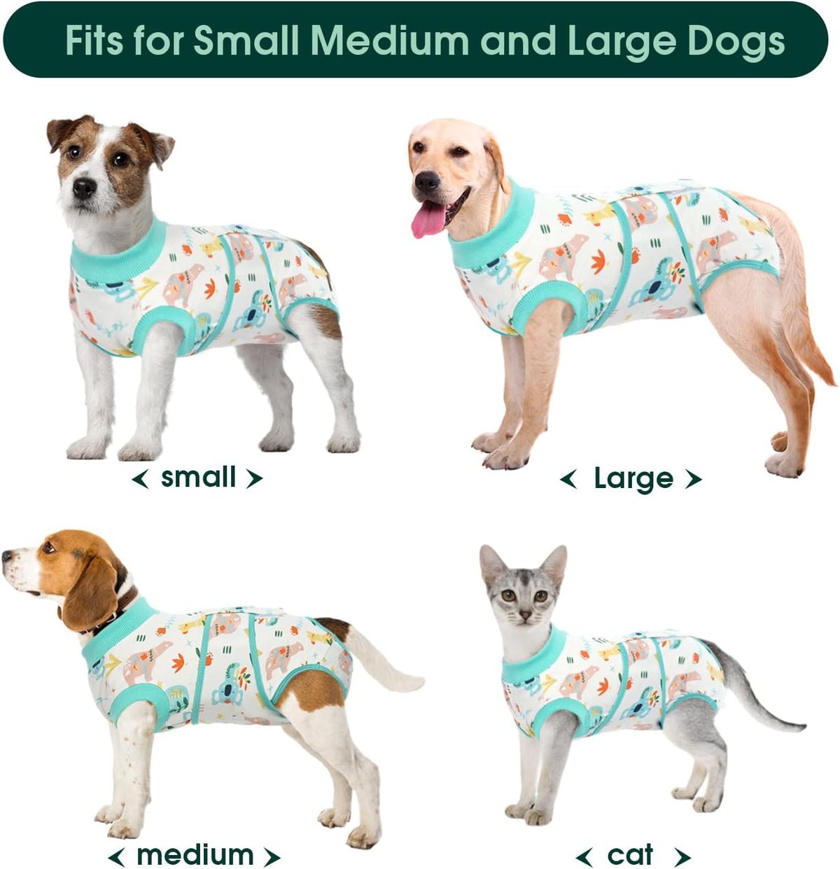 Recovery Suit for Dogs Cats, Soft Dog Surgery Suit Female Male Spay